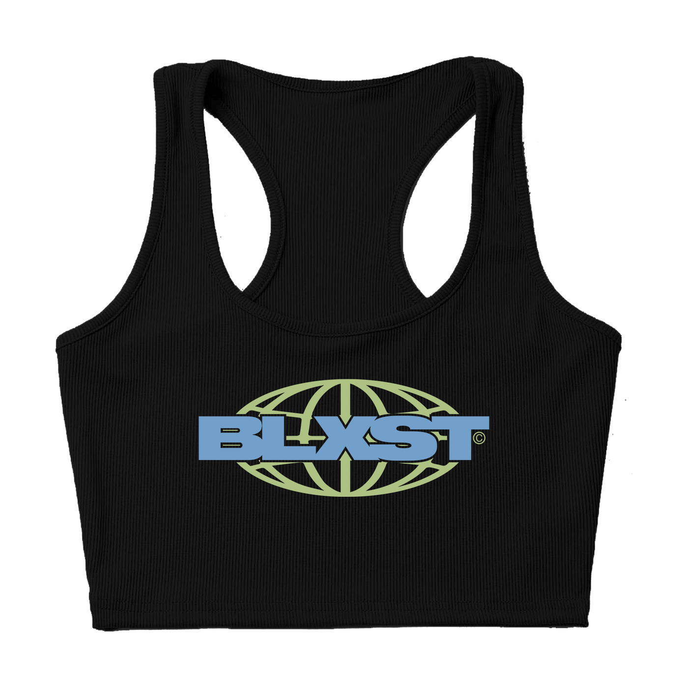 Globe Black Crop Tank Top
