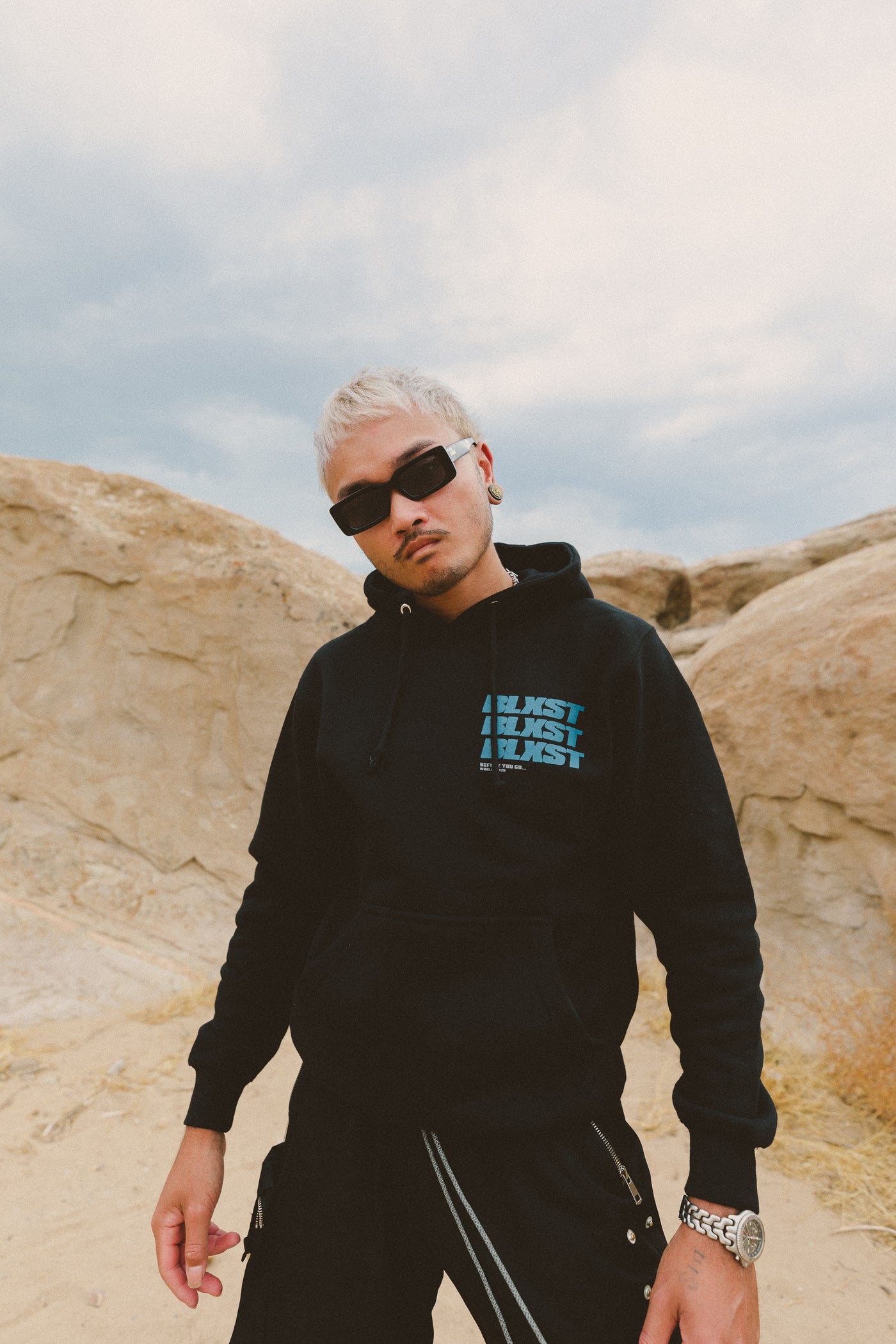 Boarding Pass Black Hoodie