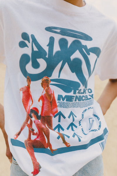 Talk To Me Nicely White T-Shirt
