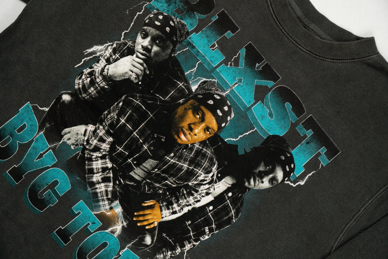 BLXST Lightning Vintage Black Crewneck