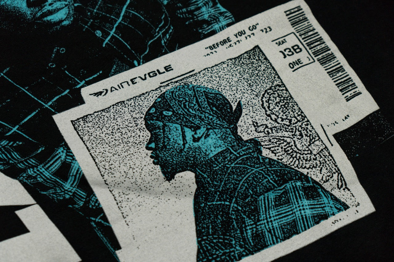 Boarding Pass Black Hoodie